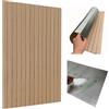 I K H E Malarka Pannello murale a lamelle 100x60 cm autoadesivo - PVC + schiuma PE 2,8 mm - effetto legno beige/marrone - 3D rivestimento murale decorativo per soggiorno, camera da letto, cucina, bagno - Lavabile e