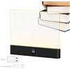 DzpKrka Lampada Libro Piatta Luce Piatta A LED 18.5x15.3x2.2cm Lampada Da Lettura Clip Led A Pannello, Lampadas Da Libro ALED A 3 Modalità Per Protezione Occhi Per Camera Da Lettos, Ufficio Dormitorio