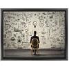 ConKrea Quadro su Tela Canvas INTELAIATO - con Cornice - Motivazionale - Idee Idea Psicologia - Marketing - 30x40cm - Stile Moderno Nero - (cod.2242)