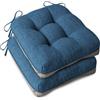 AddGrace Set di 2 cuscini per sedia, 40 x 40 cm, con imbottitura di alta qualità, per interni, cucina o sala da pranzo, blu navy