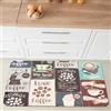 Comart - Tappeto Cucina Malaga - Passatoia 100% PVC - Antimacchia - Antiscivolo - Impermeabile - Tappetino Lavabile in Lavatrice - Corsia Moderna per Cucina e Corridoio - Vintage Coffee - 55x75 cm