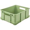keeeper cassetta di trasporto con maniglie di trasporto, Euro-Box L, 43 x 35 x 17,5 cm, Bruno Eco Line, Verde (Eco Grass Green)