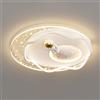 BFFGKGL Plafoniera moderna per camera dei bambini blu con luna e astronauta con telecomando Creatività nordica Lampada da soffitto rotonda rosa per corridoio Lampada a sospensione minimalista per la s
