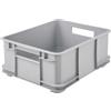 keeeper cassetta di trasporto con maniglie di trasporto, Euro-Box L, 20,5 l, 43 x 35 x 17,5 cm, Bruno Eco Line, grigio (Eco Stone Grey)