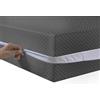 MIA we dress your home Coprimaterasso con cerniera a rivestimento completo anti cimici da letto protettore con cerniera profondità 30cm e coprimaterasso ipoallergenico con doppia cerniera laterale (grigio scuro, super king)