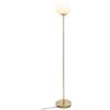 ATMOSPHERA CREATEUR D'INTERIEUR Atmosphera - Lampada da terra a sfera bianca su piedistallo dorato, altezza 134 cm