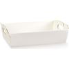 Generico 40X30X12 cm Cesto Vassoio per Bomboniere | CON MANIGLIE IDEALE PER TRASPORTO SACCHETTI E BOMBONIERA (Fibra Bianco)