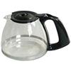Moulinex FH900110 - Caraffa con coperchio e sistema antigoccia, Vetro, Nero/Trasparente, 1,25 litri, Per le caffettiere filtro Subito (FG110800 e FG110510)