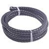 KONMAY Cordoncino in pelle intrecciata nera, rotondo, 1 metro, 9,0 mm