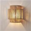 CHJJZXBF Applique da Parete in Rattan da 9 Pollici, Boho con Corda di Canapa, Rustica per Camera da Letto, Ingresso, Illuminazione