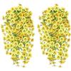 Generico 2 Pezzi Di Fiori Artificiali Pendenti - Fiori Artificiali Realistici Per Esterni | Mazzi Di Piante Finte Sospese Resistenti Ai Raggi UV | Decorazioni Primaverili Per Casa, Patio E Terrazzo (E)