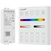 BTF-LIGHTING Kit Controller LED SPI RGBW 2.4G WiFi DR04W con Telecomando a Parete WR01RF per Striscia LED RGBW FCOB SMD SK6812 WS2814 Controllo Gruppo 4 Zone Compatibile con Alexa Google Home