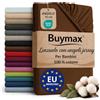 Buymax® Set 2 Pezzi Lenzuola con Angoli per Lettino Bambino 70x140 cm in 100% Cotone Jersey - Colore Cioccolato, per Materassi fino a 15 cm di Altezza