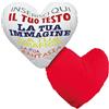 VENEZIANO Gruppo Veneziano - cuscino personalizzato a forma di cuore - cuscino personalizzato con imbottitura - personalizza con foto, testi o loghi - 100% made in italy