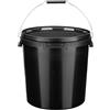 Garronda Secchio con coperchio 20 L per la conservazione di prodotti alimentari e chimici 10 Pezzi Nero GD-0104