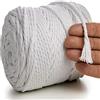 MeriWoolArt® Corda Macramè Naturale, 100 m Macramè Corda 6 mm, Corda in Cotone Morbido per Macramè Acchiappasogni, Arazzo da parete Macrame, Decorazione Macramè Fai da Te, Spago per Decorazioni