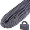LEREATI Cordino per Borse Uncinetto, Corda Macrame 3mm x 200m Filo Macrame in Poliestere Uncinenetto e Ferri per Abbigliamento, Borse, Tappeti, Fai da Te, Regalo per Maglieria (Grigio Scuro)