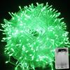 HULX Luci di Stringa Fata Albero, 10m 80LED Luci di Natale a LED Scintillanti per Albero, Batteria (Verde)