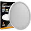GASIASHOP SRL UNIVERSO LV-300-B3C PLAFONIERA ULTRA SLIM SMD LED 24W ROTONDA 30CM IP40 COLORE BIANCO CCT 3 IN 1 CAMBIA COLORE LUCE