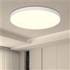 ORALUCE Plafoniera LED Soffitto 24W, 2400LM Lampada LED Soffitto Luce Neutro 4000K, Rotonda Piatta Lampadario Bagno, IP44 Impermeabile, per Cameretta, Soggiorno, Cucina, Corridoio, Ø28CM