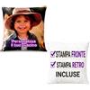 Telastampa Cuscino Personalizzato 40x40cm con Foto, Made in Italy - Doppia Stampa Fronte e Retro, Cuscino Personalizzabile - Idea Regalo per Compleanno, Anniversario, Festa della Mamma - Lavabile in Lavatice