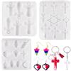 PH PandaHall PandaHall 3 stampi in silicone a forma di crocifisso a forma di croce, in resina epossidica UV, per creare gioielli, portachiavi, artigianato