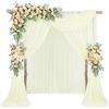 Huiguli 160 x 1000 cm Tessuto per Drappeggio di Arco di Nozze, Tessuto in Tulle Trasparente, Adatto per Feste, Cerimonie, Matrimoni, Decorazioni per Soffitti (Giallo)