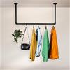 RSR Hangers - Bastone per vestiti - Design industriale - Per soffitto - Larghezza 100 cm x Altezza 30 cm - Bastone per guardaroba - Spogliatoio - Camera da letto - Armadio - Dressing