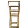Queeucaer Set di 4 supporti per fiori quadrati in metallo dorato - Tavolino d'appoggio per tavolo da matrimonio - Vaso alto dorato - Per matrimoni, feste, casa
