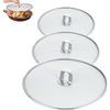 KITDAHOM 3 Pezzi Paraschizzi Cucina - Coperchio Paraschizzi in Acciaio Inossidabile Multifunzionale - Efficace Contro Schizzi di olio e Acqua - Adatto per Padelle di Dimensioni 25/29/33 cm