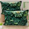 PETTI Artigiani Italiani - Coppia di Federe Cuscino 40x60 cm in Microfibra, Cuscini Arredo Camera da Letto, Divano, Salotto, Set 2 Fodere Copricuscino, Federa Floreale 05 22, 100% Made in Italy
