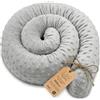 Totsy Baby Cuscino per dormire laterale e per il corpo 200 cm - Cuscino lungo Decorazione per cameretta bambina e bambino certificato Oeko-Tex Grigio Chiaro