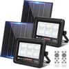 Aigostar Faretto LED Esterno con Pannello Solare 100W, Luce Bianca 6500k. Faretto con Pannello Solare con Telecomando, IP65. Faro LED Solare Regola la Luminosità è Funzione Timer,2 pcs