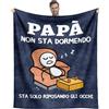 SDOES Regalo Papà, Regalo Festa del Papà, Regali Papa Compleanno Coperta, Regali per Papa da Figlia e Figlio 130 x 150 cm