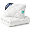 Amazinggirl Coperta per bambini, coperta per tutte le stagioni, 135 x 100 cm -piumino per bambini, trapunta per bambini, copripiumino, bianco
