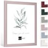 Bildershop-24 Cornice portafoto moderna stabile Dalia rosa pastello 35 x 45 cm cornice per foto certificati, poster colore e dimensioni a scelta