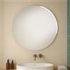 Inbagno Specchio Bagno Rotondo 80 Cm Con Luce LED Integrata - Specchio Da Parete Moderno Con Illuminazione LED 6000K, Finitura Cromo, IP44 - Senza Interruttore, Fissaggi Inclusi