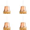Qazqa granny - Lampada a sospensione con paralume Retrò - 4 luce - Ø 450 mm - Oro/Ottone - Retrò - Soggiorno I Camera da letto I Sala da Pranzo I Cucina