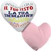 VENEZIANO Gruppo Veneziano - cuscino personalizzato a forma di cuore - cuscino personalizzato con imbottitura - personalizza con foto, testi o loghi - 100% made in italy
