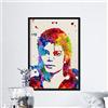 Nacnic stampa artistica in stile acquarello del volto di Michael Jackson. Colori vivaci. ritratto del Re del Pop. Immagine stampata su Carta da 250 Grammi di Alta Qualità.