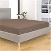 BANZAII TEXTILE INNOVATOR ONLINE Banzaii Lenzuolo sotto con Angoli Invernale Felpato in Flanella Anti-Pilling 100% Cotone Tinta Unita Una Piazza e Mezza 110/120 x 200 cm Corda