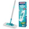 Leifheit SUPERDUSTER Floor, lavapavimenti lavabile con rivestimento integrale per pavimenti duri e battiscopa, scopa in microfibra senza acqua, lavabile, non gettare