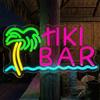 BEISKAFNVSZ TIKI BAR Insegna al Neon LED Bar USB illuminata Insegna al Neon Personalizzata Parete Lampada Dimmerabile per Cocktail Festa Giardino Cantina Decorazione per Club Tropicali