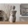 Generico Moderna Scultura Decorativa Famiglia in PLA, Statuette Minimaliste, Arte Contemporanea per Casa, Decorazione 3D Stampata, Regalo Personalizzabile (Genitore con 2 figli)