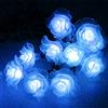 HULX Luci Stringa di Fiori, 5M 20LED Luci a Stringa di Rose Solari Luci a Forma di Fata a Fiori Impermeabili con Modalità 8 (Blu)