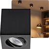 Sweet Led Faretto da incasso GU10 dimmerabile in alluminio - faretti da soffitto 7 W 3000 K bianco caldo 230 V - faretto angolare - plafoniera nera spazzolata - faretto orientabile da parete