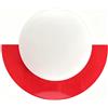 Jatwefiv Lampada da Parete in Sferico Applique da Parete Macaron Moderna con Paralume pe Bianco Latte Aplique da Prete per Interni Semicircolare per Camera da Letto Soggiorno Guardaroba,Rosso
