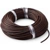 Perlin Cordino in pelle bovina, 10 m, 2 mm, marrone, per gioielli, fai da te