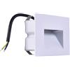 damastoreitalia Faretto segnapassi da esterno lampada da muro IP65 LED 5W ad incasso per scatola cassetta 503 scale giardino viale gradini, CCT 3 Tonalità selezionabile luce fredda Luce calda Luce Naturale (Bianco)