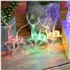 Generic Luci Decorative, Stringhe di luci a LED, Stringhe di luci Creative con Renne|Luci Natalizi a LED|Illuminazione fatata alimentata Tramite USB e Batteria|Decorazioni lumino